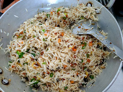 Vegetable Fried Rice is ready to serve