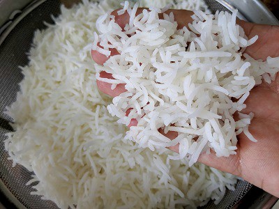 Fluffy Basmati Rice is ready to be cooked
