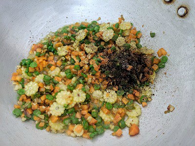 Adding salt and pepper