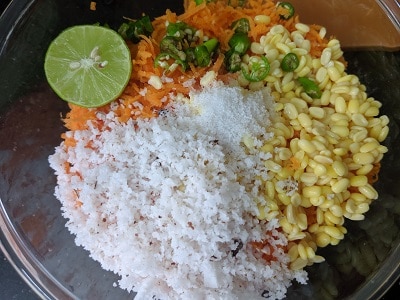 Ingredients for the Kosumalli salad