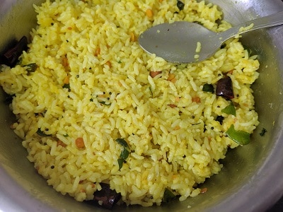 Lemon Rice is ready to eat