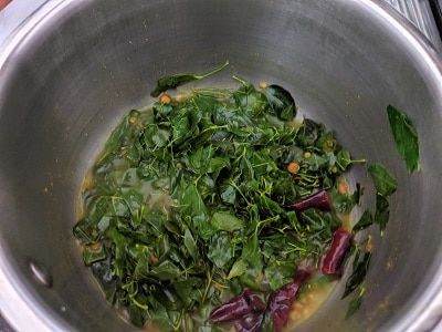 Murungai Keerai cooking