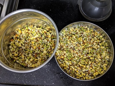 Drain the soaked water and grind the ingredients with fresh water