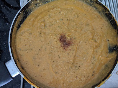 Pumpkin sauce is ready