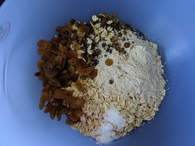 Ingredients for Oatmeal Raisin Cookies