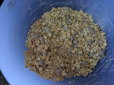 Ingredients for Oatmeal Raisin Cookies