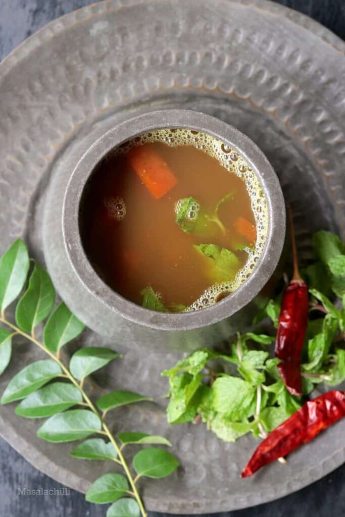 Pudina Rasam | Mint Rasam | South Indian Mint Soup