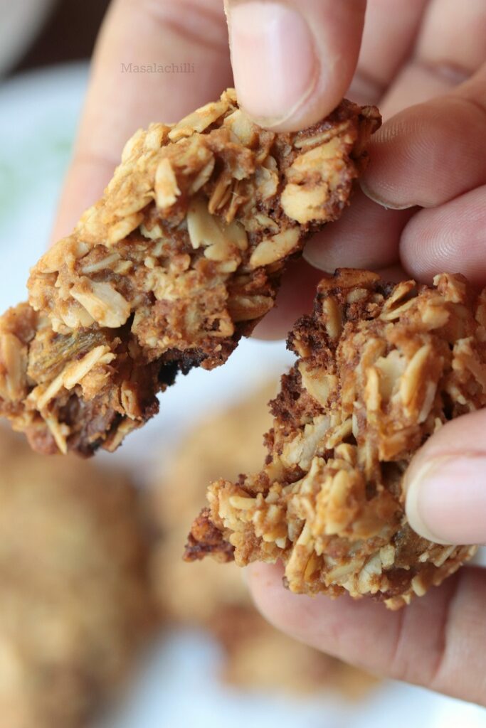Eggless Oatmeal Raisin Cookies Recipe (No Refined Sugar) – Masalachilli