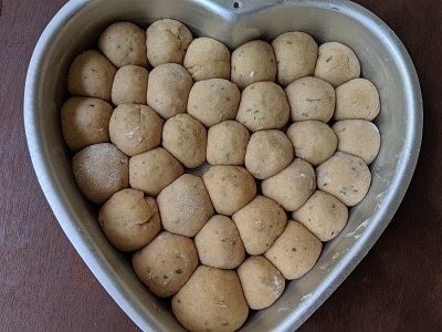 Rolls are ready to proof again for 45 minutes
