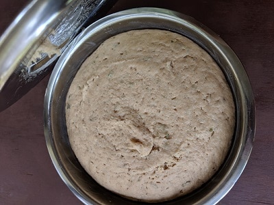 Proofed dough is ready - it is double in volume