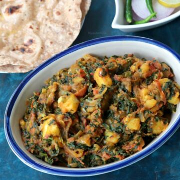Kale Potato Sabzi (Stir Fried Kale and Potato)