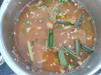 Lemon Grass Stalks added for flavour and aroma