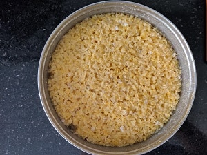Cooked Brown Rice and Masoor Dal
