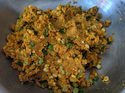 Mixture for making cutlets is ready