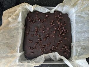 GF Banana chocolate cake is ready out of the oven