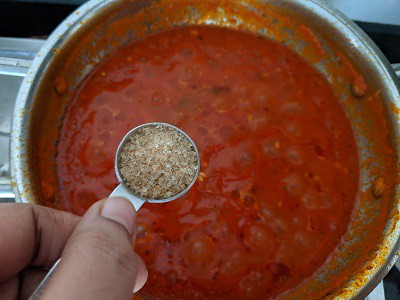 Adding sugar to the sauce to balance the tartness from tomatoes