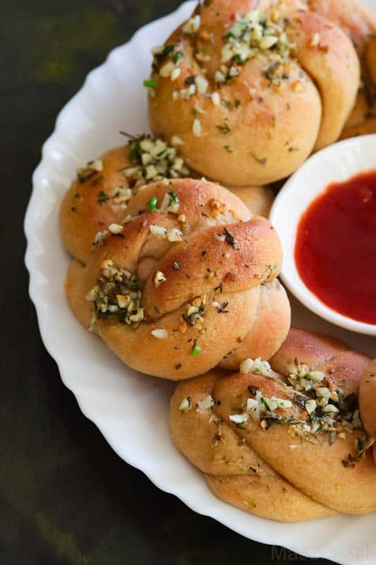 Soft Garlic Knots Recipe (Whole Wheat)