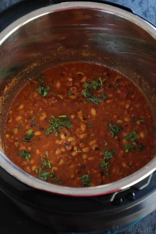 Lobia Masala in Instant Pot