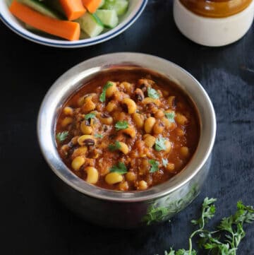 Black Eyed Peas Curry Recipe | Lobia Masala (Instant Pot + Vegan)