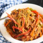 Stir Fry Zucchini Noodles (without spiralizer)