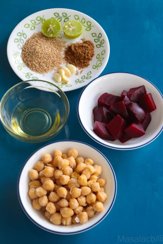 Ingredients for Beetroot Hummus