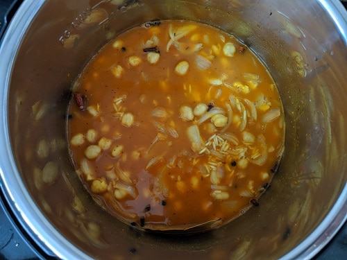 Instant Pot Chickpeas Pulao