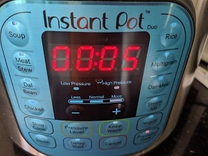 Cooking instructions of mushroom biryani in instant pot