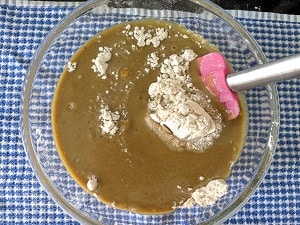 Pumpkin Bread batter to be mixed