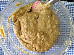 Pumpkin bread batter ready