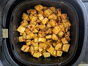 roasting the potatoes in air fryer basket