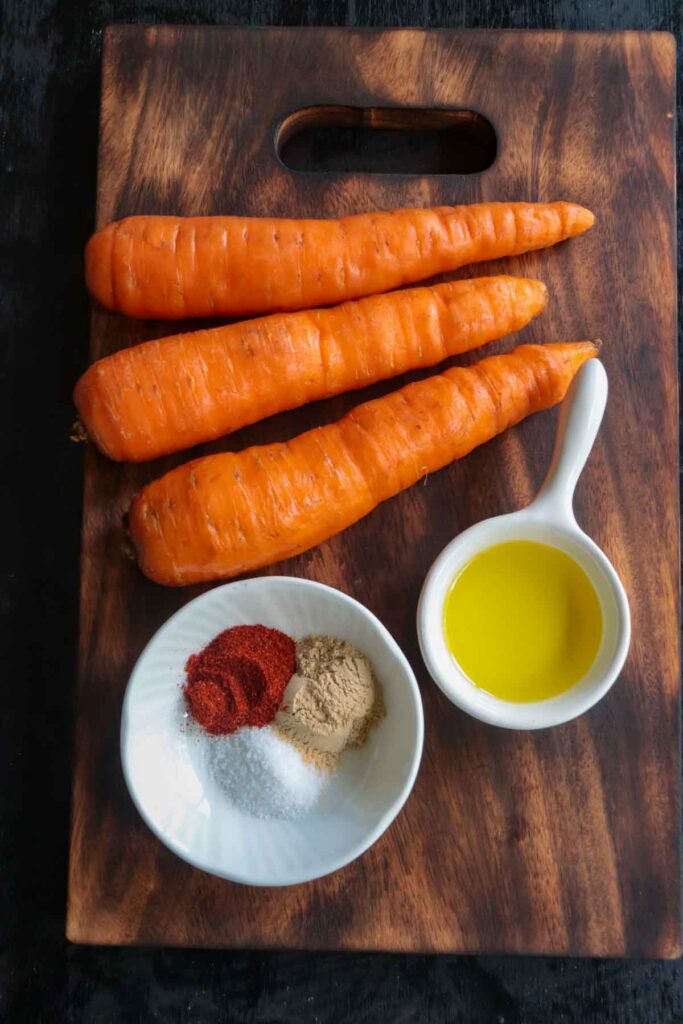 Ingredients for Carrot fries