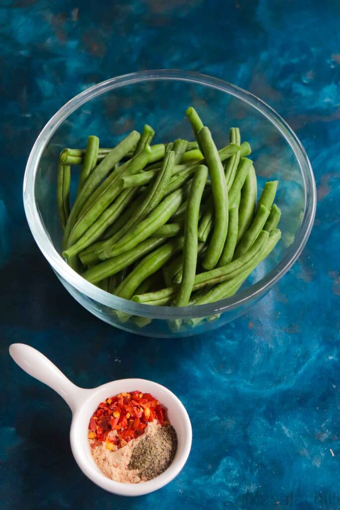 Ingredients for making Air Fryer Green Beans