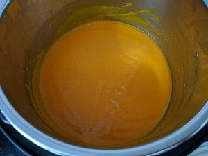 blending the soup