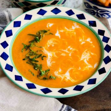 Carrot Ginger Soup with Coconut Milk