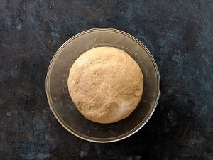 kneaded dough kept aside for proving