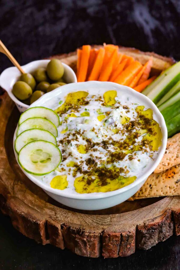 Tzatziki Dip served with crudites and crackers