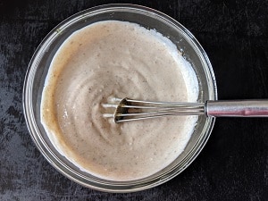 whisk yogurt with spices