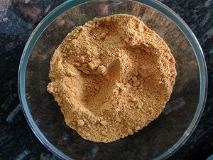 Idli Milagai podi is ready to be stored in an airtight container